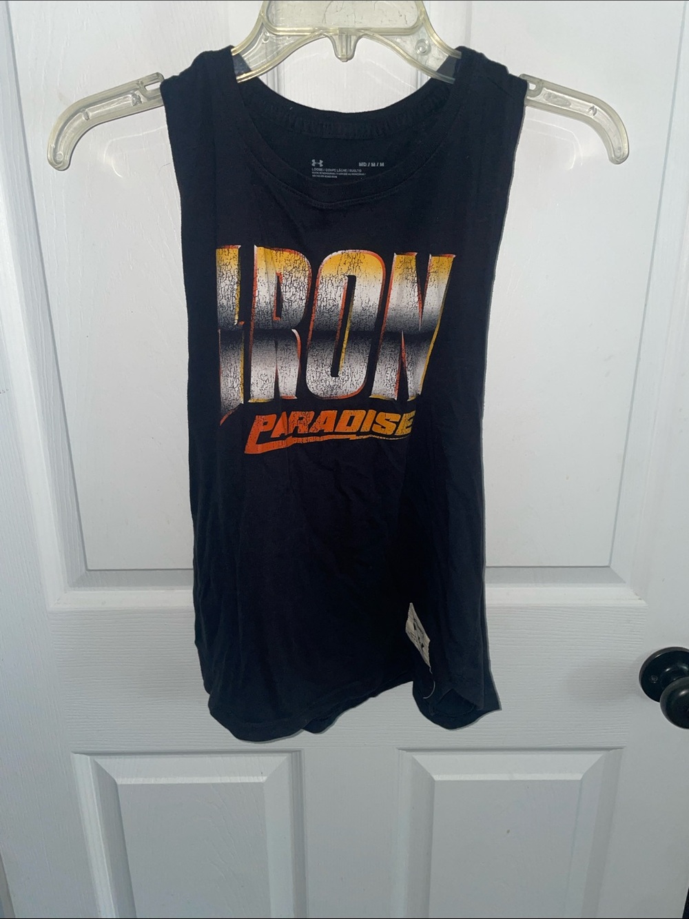 Under Armour Black 'Iron Paradise' Graphic Crop Tank